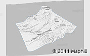 Gray 3D Map of Camina, single color outside