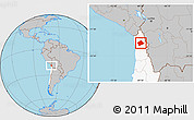 Gray Location Map of Camina, highlighted country