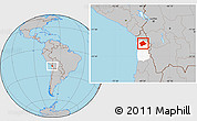 Gray Location Map of Camina, highlighted parent region