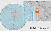 Gray Location Map of Camina, hill shading
