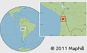 Savanna Style Location Map of Camina