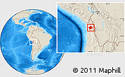 Shaded Relief Location Map of Camina