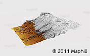 Physical Panoramic Map of Camina, cropped outside