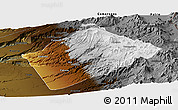 Physical Panoramic Map of Camina, darken