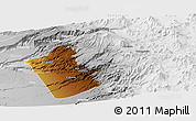 Physical Panoramic Map of Camina, lighten, desaturated