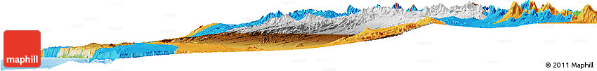 Physical Horizon Map of IQUIQUE, political outside