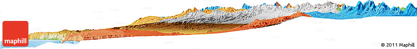 Physical Horizon Map of IQUIQUE, political shades outside