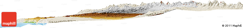 Physical Horizon Map of IQUIQUE, shaded relief outside