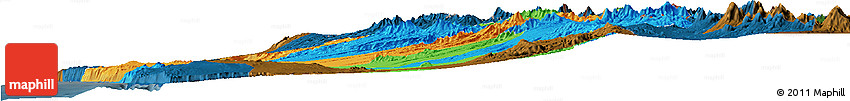 Political Horizon Map of IQUIQUE, darken