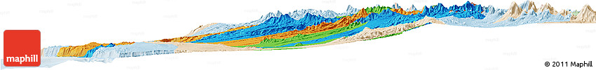 Political Horizon Map of IQUIQUE, lighten
