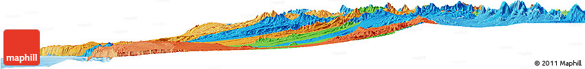 Political Horizon Map of IQUIQUE, political shades outside