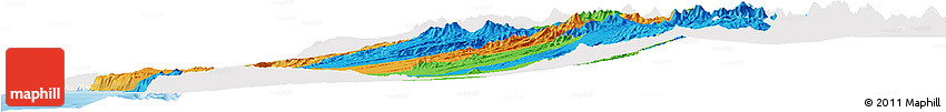 Political Horizon Map of IQUIQUE, single color outside