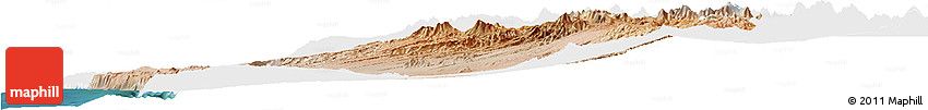 Satellite Horizon Map of IQUIQUE, single color outside