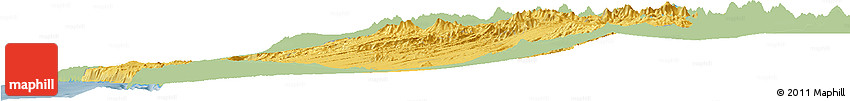 Savanna Style Horizon Map of IQUIQUE, single color outside