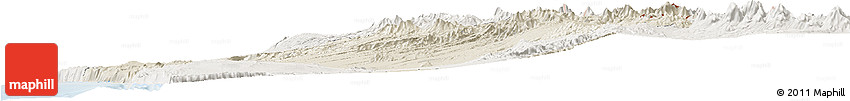 Shaded Relief Horizon Map of IQUIQUE, lighten