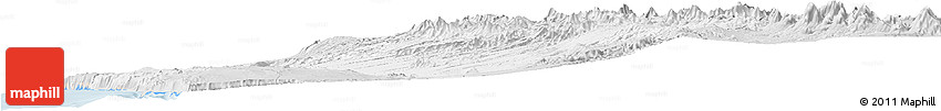 Silver Style Horizon Map of IQUIQUE