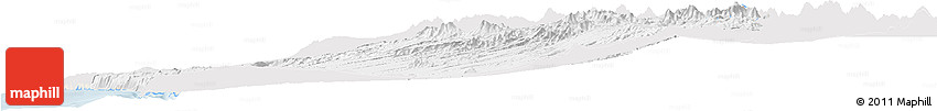Silver Style Horizon Map of IQUIQUE, single color outside