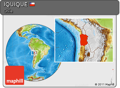 Physical Location Map of IQUIQUE
