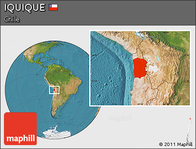 Satellite Location Map of IQUIQUE
