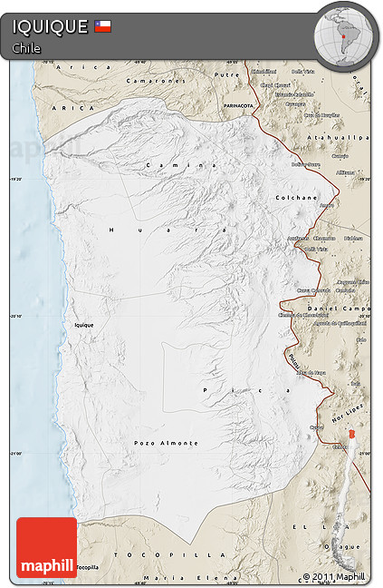 Classic Style Map of IQUIQUE