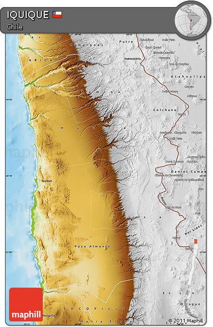 Physical Map of IQUIQUE