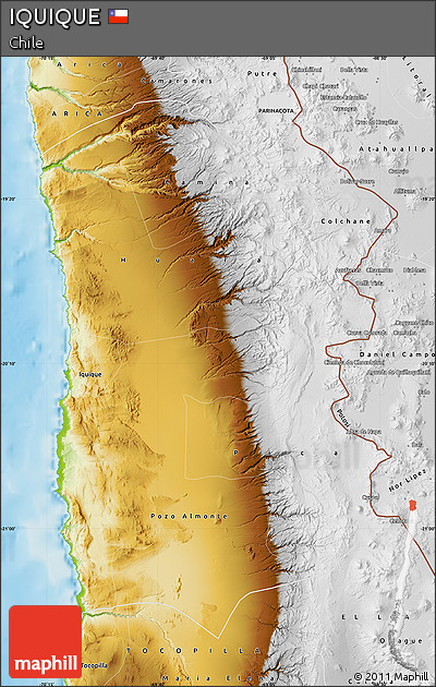 Physical Map of IQUIQUE