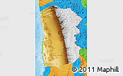 Physical Map of IQUIQUE, political outside