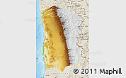 Physical Map of IQUIQUE, shaded relief outside