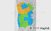 Political Map of IQUIQUE, lighten, desaturated