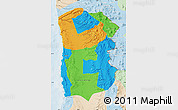 Political Map of IQUIQUE, lighten