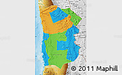 Political Map of IQUIQUE, physical outside