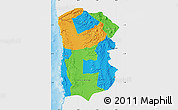 Political Map of IQUIQUE, single color outside