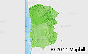 Political Shades Map of IQUIQUE, single color outside