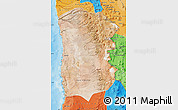 Satellite Map of IQUIQUE, political shades outside