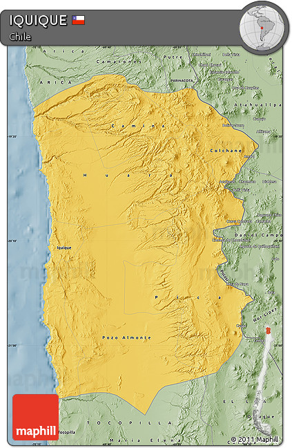 Savanna Style Map of IQUIQUE