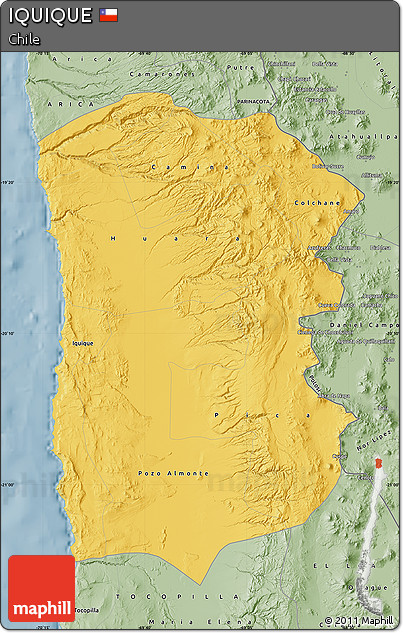 Savanna Style Map of IQUIQUE