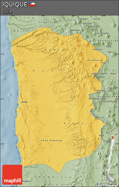 Savanna Style Map of IQUIQUE