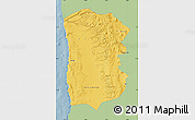 Savanna Style Map of IQUIQUE, single color outside