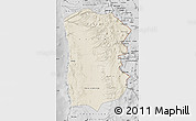Shaded Relief Map of IQUIQUE, desaturated