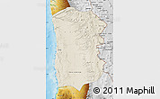 Shaded Relief Map of IQUIQUE, physical outside