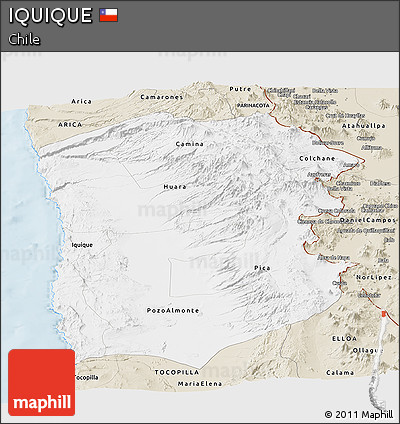 Classic Style Panoramic Map of IQUIQUE