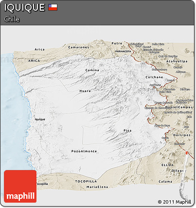 Classic Style Panoramic Map of IQUIQUE