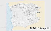 Classic Style Panoramic Map of IQUIQUE, single color outside