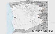 Gray Panoramic Map of IQUIQUE