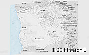 Silver Style Panoramic Map of IQUIQUE