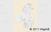 Classic Style 3D Map of Pica, single color outside