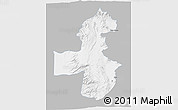 Gray 3D Map of Pica, single color outside