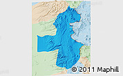 Political 3D Map of Pica, lighten