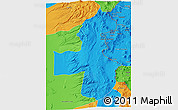 Political 3D Map of Pica