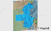 Political 3D Map of Pica, semi-desaturated